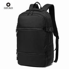 Ozuko mochila casual masculina, mochilas repelentes de água de 15.6 polegadas para laptop, fashion para meninos, bolsa escolar para viagem 2024 - compre barato