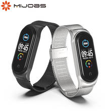 Mi Band 5 Strap for Mi Band 4 Metal Bracelet Strap Mi Band 6 Wristband for Xiaomi My Band Strap 3 4 5 NFC Global Version Watch 2024 - buy cheap