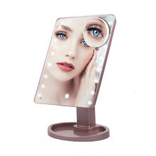 22/16 LED Vanity Mirror Light Tabletop Makeup Mirror Touch Switch 10x Magnifying Mirrors 180 Rotation Bathroom Travel espejos 2024 - buy cheap