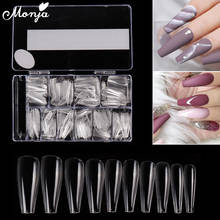 Ferramenta de manicure para unhas falsas monja 500 argolas, pontas oval transparentes francesas de acrílico para extensão de unhas falsas 2024 - compre barato