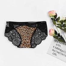 sexy lingerie Leopard Print Women panties Translucent Underwear Sheer Lace Tank Lace Sexy Underpant комплект нижнего белья U* 2024 - buy cheap