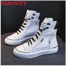 XGRAVITY New Autumn Fashion Boots Lace Up Women Shoes Elegant Lace Up Design Women Shoes Ins Hot British Martin Boots  S004 2024 - buy cheap