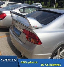 For Honda FD2 FD1 Civic Spoiler ABS Material Car Rear Wing Primer Color Rear Spoiler For Honda FD1 Civic Spoiler 2006-2011 2024 - buy cheap