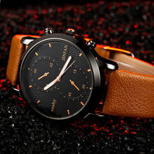 Fashion Men's Watch Leather Strap Quartz  Luminous Male Clock Sports Men Watches  Relogio Masculino Erkek Kol Saati 2024 - buy cheap