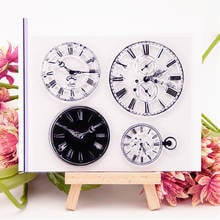 12x10.5cm clock Transparent Clear Stamps Silicone Seals Roller Stamp DIY scrapbooking photo album/Card Making Easter 2024 - buy cheap