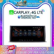 Carplay 10.25" DSP Android 10 4GB + 64GB Car DVD Player GPS WIFI Bluetooth autoradio For BMW E39 X5 E53 M5 Range Rover 1995-2007 2024 - buy cheap
