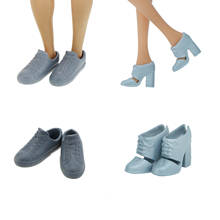 2 пар/лот; высококачественные кукольные туфли для куклы Барби; спортивная обувь для пары; желтые туфли на плоской подошве; повседневная одежда; аксессуары для игрушек 2024 - купить недорого