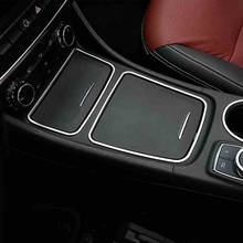For Mercedes Benz A class CLA GLA W176 C117 W117 X156 Car Console Ashtray Gear Shift Box Water Cup Holder Cover Trim strip Frame 2024 - buy cheap