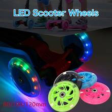80mm 100mm 120mm Scooter Wheel LED Flash Light Up Scooter Wheel for Scooter Bearings with 5 Colors Light Kid Gifts toys 2024 - compre barato