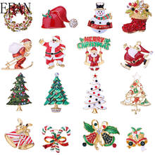 29 стилей, модная Рождественская брошь Санта-Клаус, Рождественская елка, лося, простая мультяшная брошь с иконкой, модный праздничный подарок 2024 - купить недорого