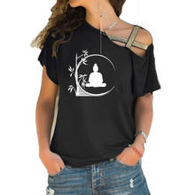 Музыкальный барабан в европейском стиле, современная модная женская футболка, женские модные необычные футболки с перекрестной повязкой 2024 - купить недорого