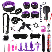 23pcs Sex Products Erotic Toys Adults Games BDSM Sex Bondage Set Handcuffs Ankle Cuff Restraints Sex Toys for Woman Couples 2024 - buy cheap