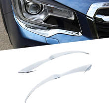 For Subaru Forester SK 2018 2019 Front Head Light Lamp Eyebrow Eyelid Bezel Cover Trim Interior Accessories ABS Chrome 2024 - buy cheap