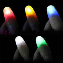 Anéis de dedo com luz de led que brilham no escuro, melhor presente para crianças, brinquedos mágicos de luz 2024 - compre barato