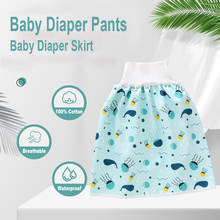Falda de pañal impermeable para recién nacido, pantalones de algodón lavables de cintura alta con dibujos animados, pantalones de entrenamiento 2024 - compra barato