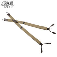 Bronson Old Time Solid Color Suspenders Adult Suit Pants Suspender Cowhide Spaghetti Flexible Shoulder Strap 2024 - buy cheap