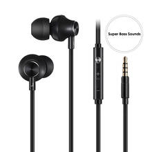 CARPRIE Earphones 3.5mm jack Super Bass Stereo Earbuds Ergonomic Wired Headphones With Mic For iPhone Samsung Xiaomi 2024 - buy cheap