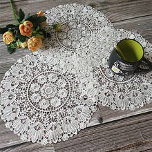 Delicate White 3D Embroidery Cup Mat Christmas Round Table Pad Tea Drink Coaster Napkins Dining Placemats Doily Christmas Decor 2024 - buy cheap