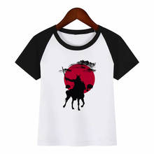 Camiseta con estampado de samurái para niños, ropa divertida de verano, ropa de moda, camiseta de dibujos animados 2024 - compra barato