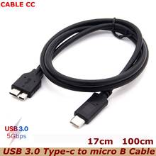 USB3.1 Type-C к micro B USB3.0 кабель для передачи данных 12-дюймовый MacBook подключение мобильный жесткий диск мобильный телефон кабель для зарядки 2024 - купить недорого