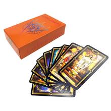 Baralho de cartas de tarô fácil, 78 cartas para orientação do destino, misterioso, inglês, oráculo, jogo de cartas 2024 - compre barato