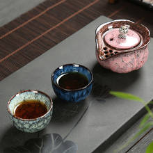 Керамический бытовой чайный горшок теммоку глазурь один чайный горшок Традиционный китайский чайный сервиз фарфор кунг-фу фильтр Водяной горшок с крышкой 2024 - купить недорого