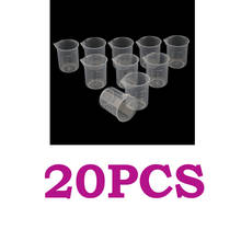 20 Pcs 50ml Reusable Plastic Measuring Cups Lab Graduated Beakers Measuring Jugs, Premium, Durable 2024 - buy cheap