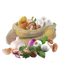 Bolsas reutilizables de malla de algodón orgánico Degradable, bolsa de malla para verduras y frutas, 10 unids/set por juego 2024 - compra barato