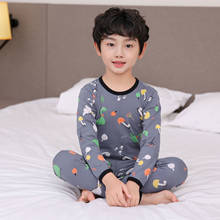 Pijama para crianças com gola o, conjunto de roupas para bebês, roupa de dormir de algodão com desenho animado para outono, para meninos e meninas, conjunto de pijamas 2024 - compre barato