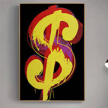 Dollar Sign By Andy Warhol Canvas Paintings on The Wall Art Posters and Prints Modern Art Pictures Cuadros for Living Room Decor 2024 - buy cheap