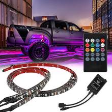 4PCS Multi-Color RGB 180 LED 5050 SMD Strip Car Tube Underglow Underbody Waterproof Neon Light Car Accessories Decorative Lamp 2024 - compre barato