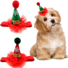 Sombrero con correa ajustable para mascotas, sombrero para decoración navideña de perros y gatos, ropa bonita para disfraz de perro y mascotas, regalos de Año Nuevo 2024 - compra barato