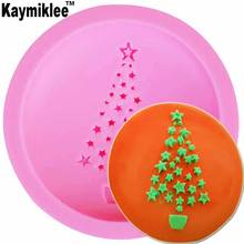 Kaymiklee-molde de silicone para árvore de natal m836, para chocolate, bolos, pudim e gelatina, ferramentas para decoração 2024 - compre barato