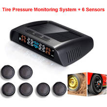Wonvon von monitor de pressão de pneus de carro, sistema de monitoramento de pressão de pneus, sem fio, solar, tpms, 6 sensores externos para trailer 2024 - compre barato