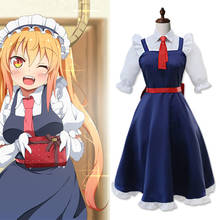 Anime Cosplay Miss Kobayashi's Dragon Maid Tohru Dress Costume Cute Girsl Halloween Party Stage Show Maid Uniform Outfit C67M152 2024 - buy cheap