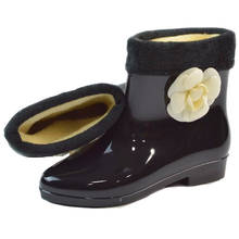 Botas de lluvia impermeables para mujer, zapatos planos de goma, a la moda, botines con flores, de buena calidad, 36-41 2024 - compra barato