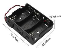 MasterFire-Soporte de batería de 3 ranuras, caja de almacenamiento con cables, tamaño 3 x C, 4,5 V, alta calidad, 15 unids/lote 2024 - compra barato