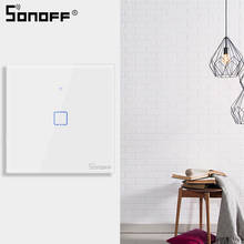 SONOFF-interruptor inteligente Itead T1 1C/2C/3C, 433Mhz, RF, WiFi, 1/2/3 entradas, 220V, para Alexa y Google Home 2024 - compra barato