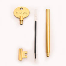 30 Pcs Retro Golden Key Pens The Korean Creative Student Stationery Pen Neutral Metal Texture Black Signature Pen Wholesale 2024 - buy cheap