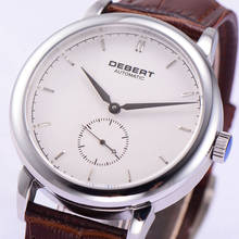 relogio Debert 40mm White Dial Silver Hand erkek kol saati sapphire Crystal Automatic Watch men mechanical wristwatches часы 2024 - buy cheap