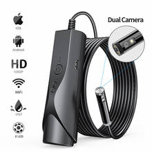 1080P HD Endoscope Camera Dual 8mm Lens With 8 Led Light IP67 Industrial WiFi Endoscope Inspection Camera For IOS Android Phone 2024 - buy cheap