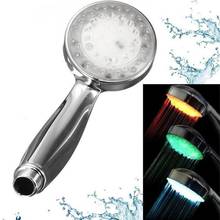 Colour Changing LED Luminous Shower Head LED Lights Handing Rainfall Shower Head Single Round Head Bathroom Accessories 2024 - buy cheap