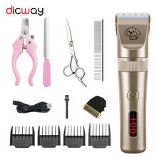 Dicway-kit profissional de cortar cabelo e barba para animais de estimação, kit recarregável, máquina para cortar pelo de gato, animais de estimação 2024 - compre barato