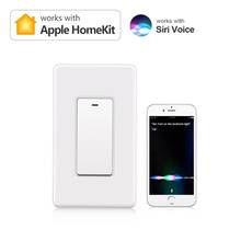 US Standard Smart Push Button Panel Switch WiFi Homekit Control LED Light Wall Switch Compatible Apple Home Siri Voice Control 2024 - buy cheap