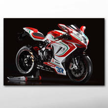 Pósteres e impresiones de vehículos, Agusta F3 Superbike, motocicleta, coche de carreras, cuadro artesanal, lienzo, arte de pared para decoración de sala de estar 2024 - compra barato