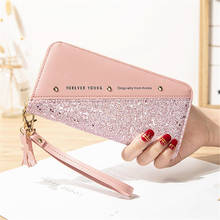 Women Wallet Long Creative Female Card Holder PU Wallet Coin Purses Girls Leather Wallet New Fashion Envelope Ladies Contrast 2024 - buy cheap
