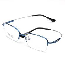 Width-136 Memory Titanium Alloy Prescription Eyeglasses Frames Men Glasses Half Rim Myopia Glasses Frames Men Half Rim Optical 2024 - buy cheap