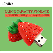 lovely Strawberry pen drive 2.0 pendrive 32GB 128GB 64GB 16GB usb flash drive 8GB 4GB super storage memory stick flash disk 4gb 2024 - buy cheap