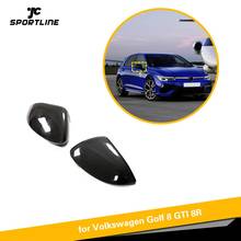 Car Rearview Mirror Covers Caps For Volkswagen VW Golf 8 VIII MK8 2021 Side Mirror Covers Caps Case ABS Carbon Look/Carbon Fiber 2024 - buy cheap