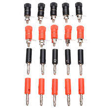 New 10pcs Iron ABS Connectors 4mm Red Black Banana Plug Suitable For All Instruments Binding Post Speaker Terminal 2024 - buy cheap